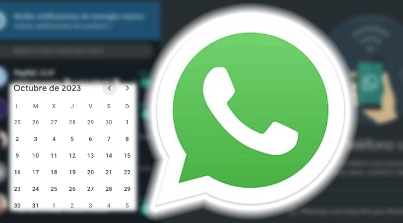 WhatsApp web: búsqueda por fechas