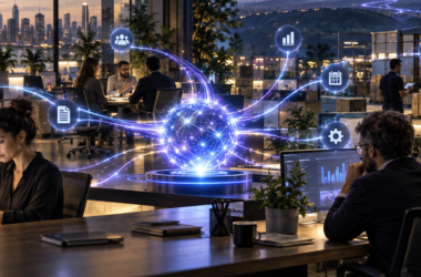 Empresa aplicando inteligencia artificial para automatizar procesos y mejorar la productividad